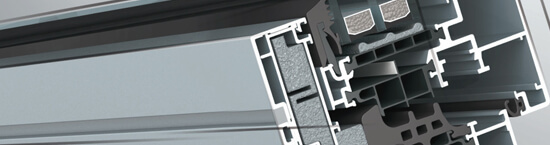 Aluminum Window frame cutaway