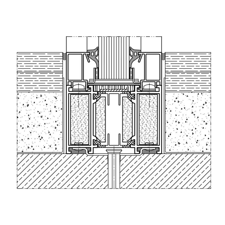 MB 78 EI Window drawing Mullionless wall - bottom construction