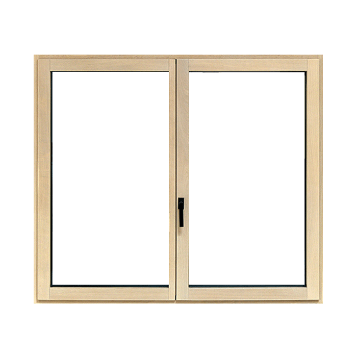 Synergic wood-aluminium window